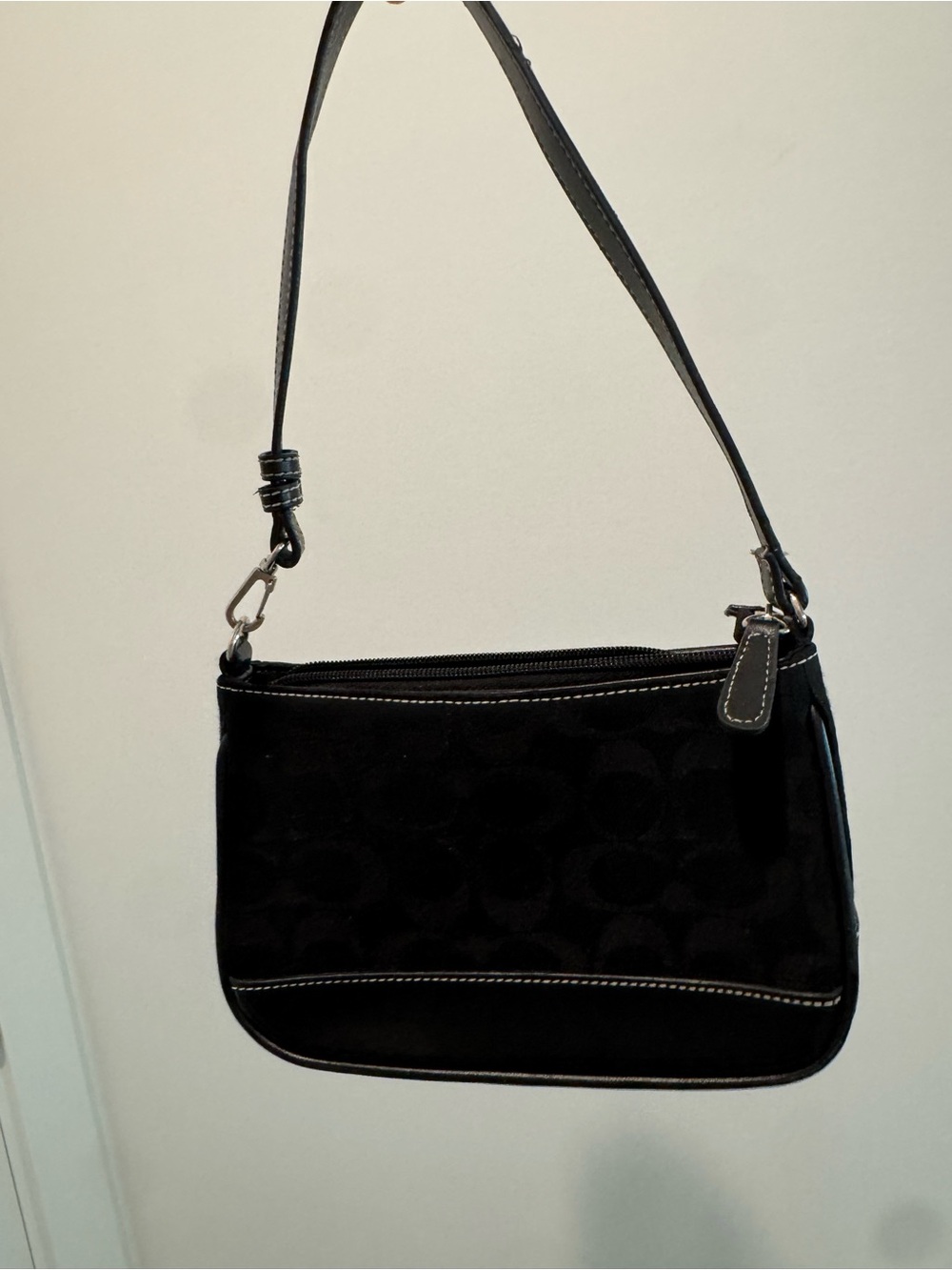 Coach Black Signature Canvas Shoulder Bag